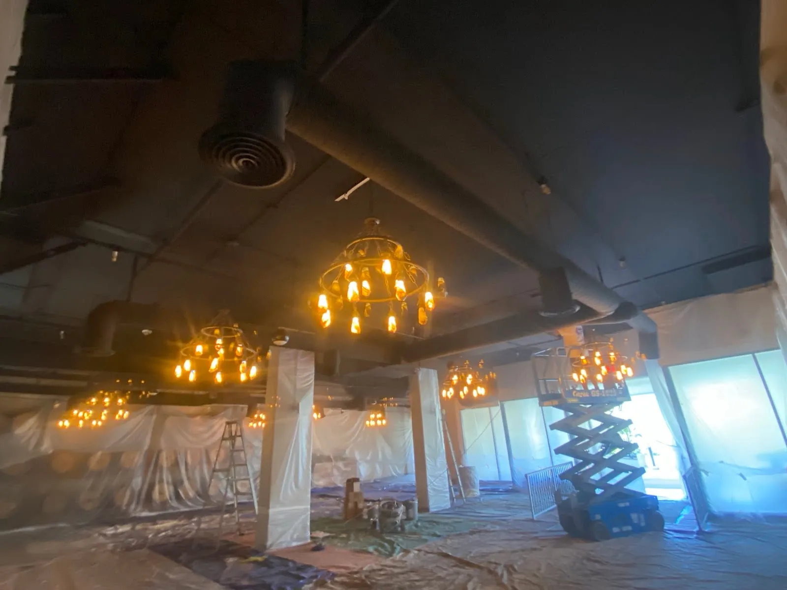 Tasting room protected during a commercial repaint